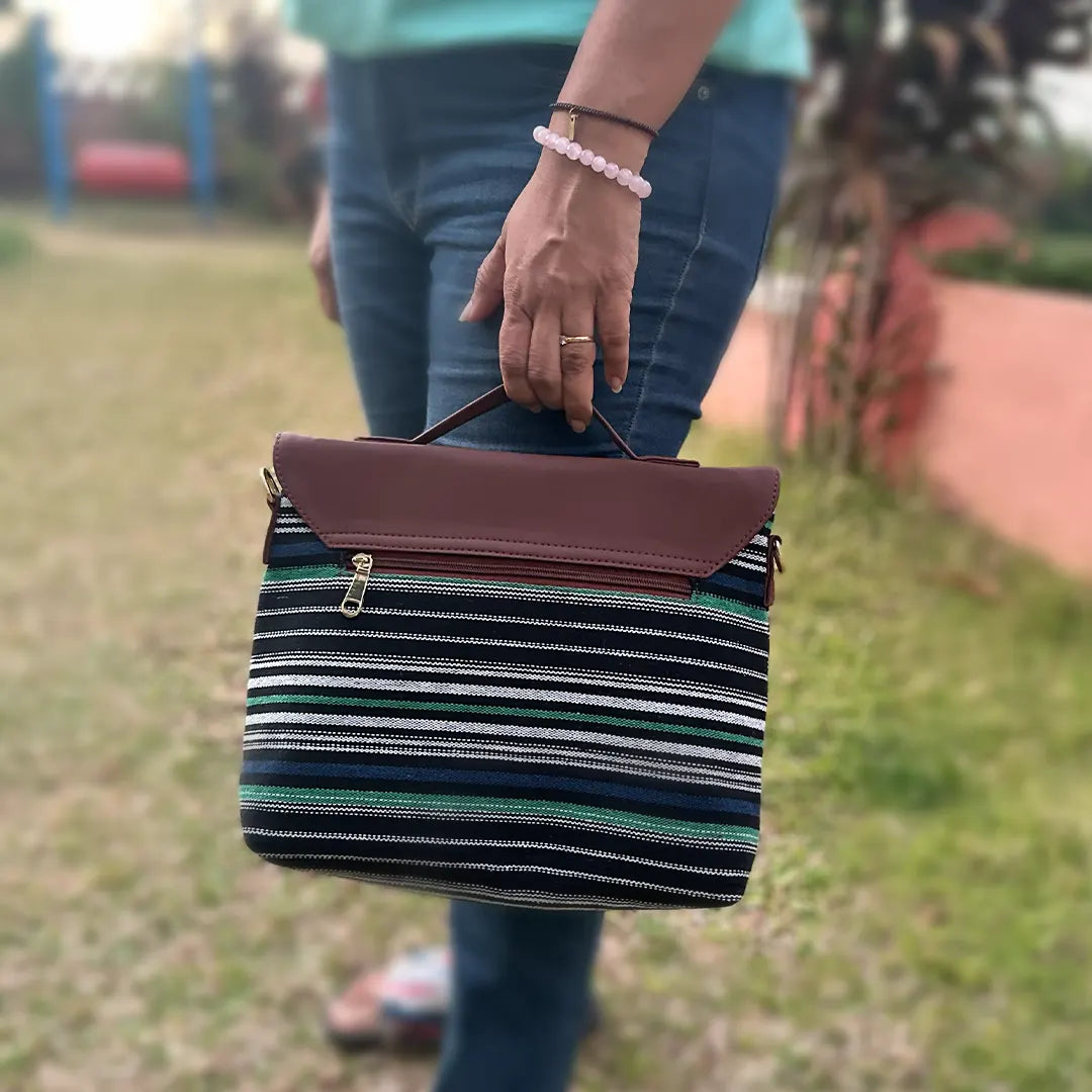 Allure Striped Handbag