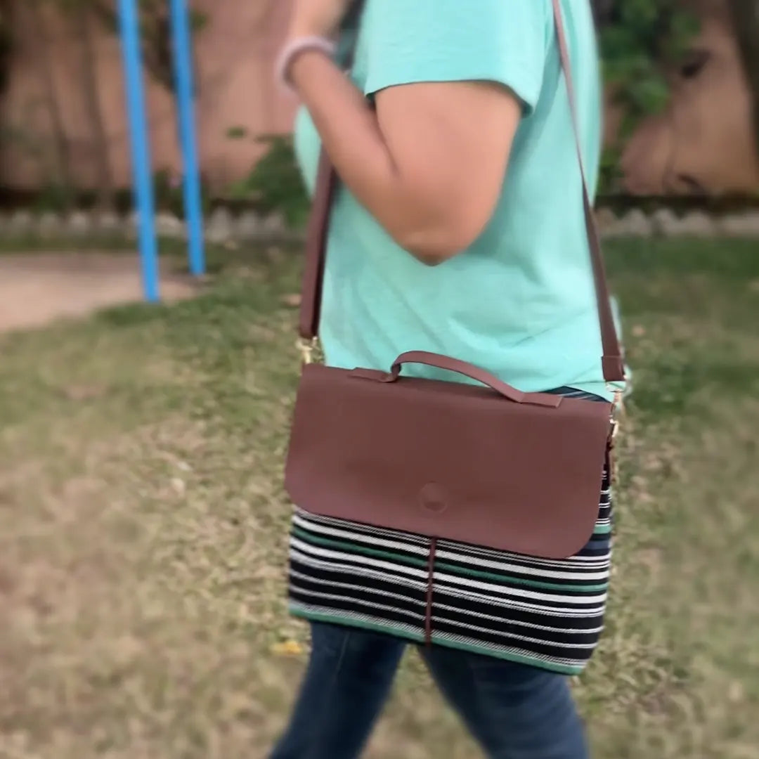 Allure Striped Handbag
