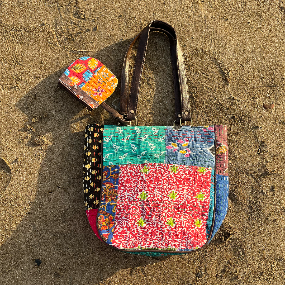 Kaleidoscope Katha Tote Bag