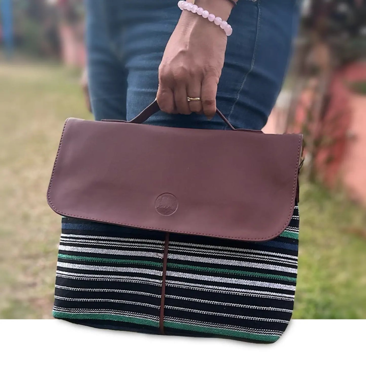 Allure Striped Handbag