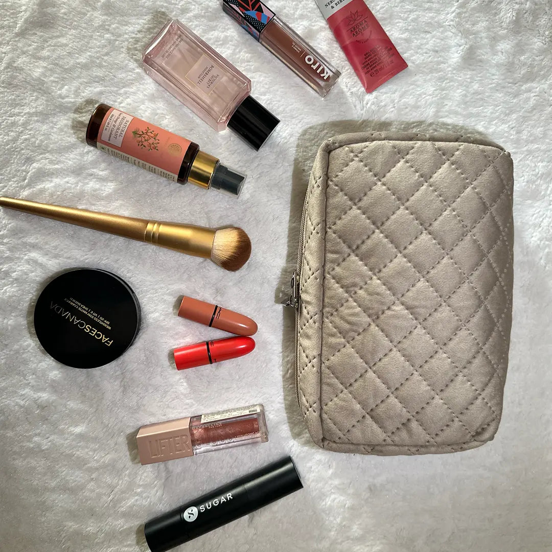 Latte Makeup Organiser Pouch