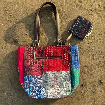 Abstract Katha Tote Bag