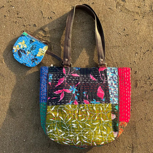 Abstract Katha Tote Bag
