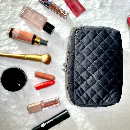 Charcoal Makeup Organiser Pouch