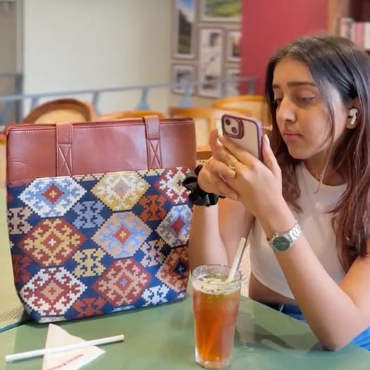 Patterned Bagwati Tote Bag