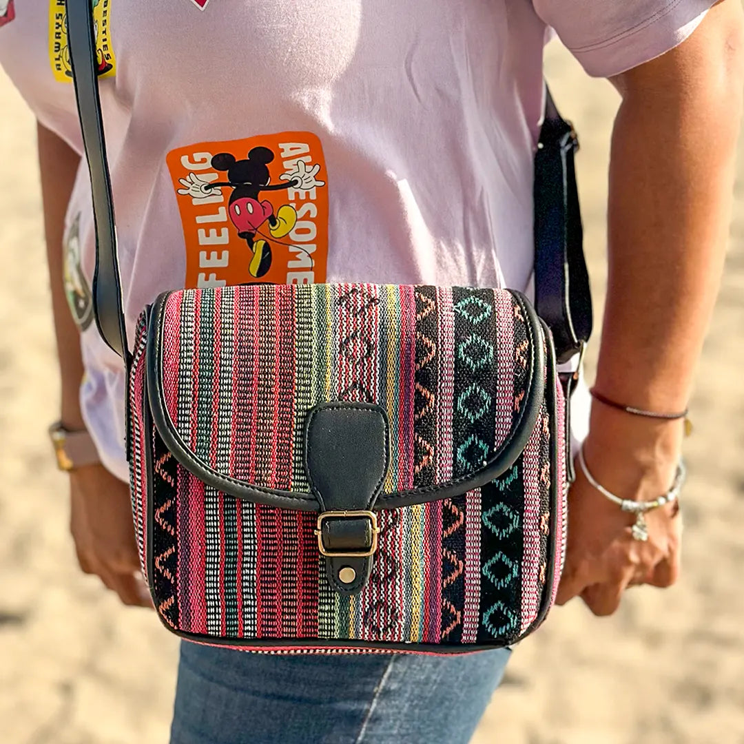 Pink Mosaic Conductor Crossbody