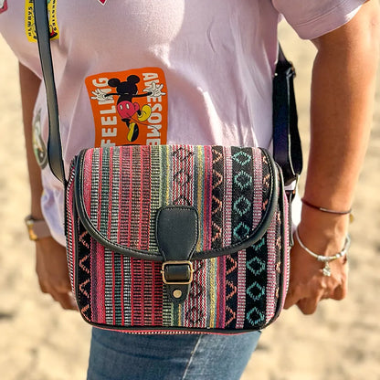 Pink Mosaic Conductor Crossbody