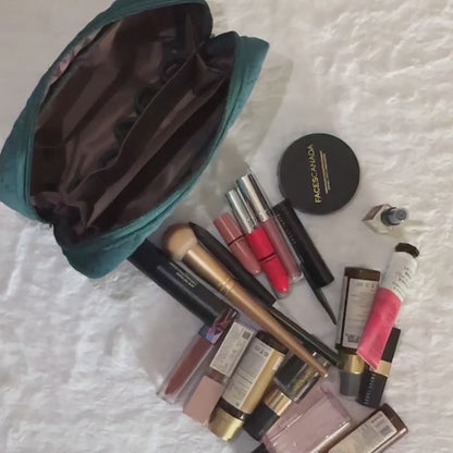 Teal Makeup Organiser Pouch