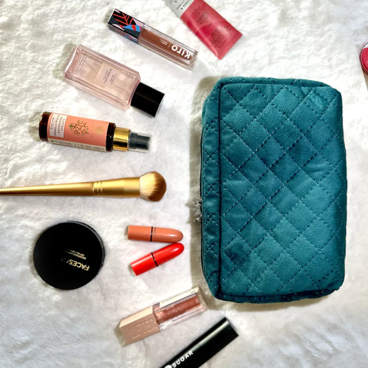 Teal Makeup Organiser Pouch